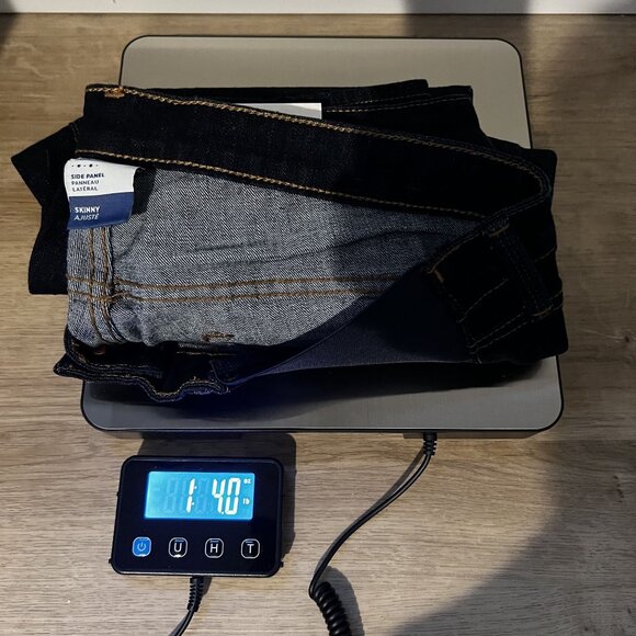 NWT Old Navy Maternity Skinny Jeans Dark Wash Denim Side Panel Stretch sz 14 NEW - Picture 10 of 10